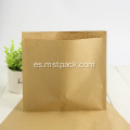 Bolsa plana de papel Kraft simple sin cremallera